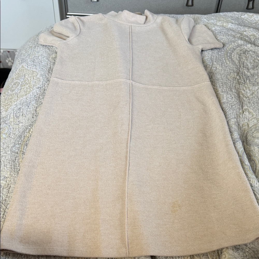 Zara Beige Knit Midi Dress